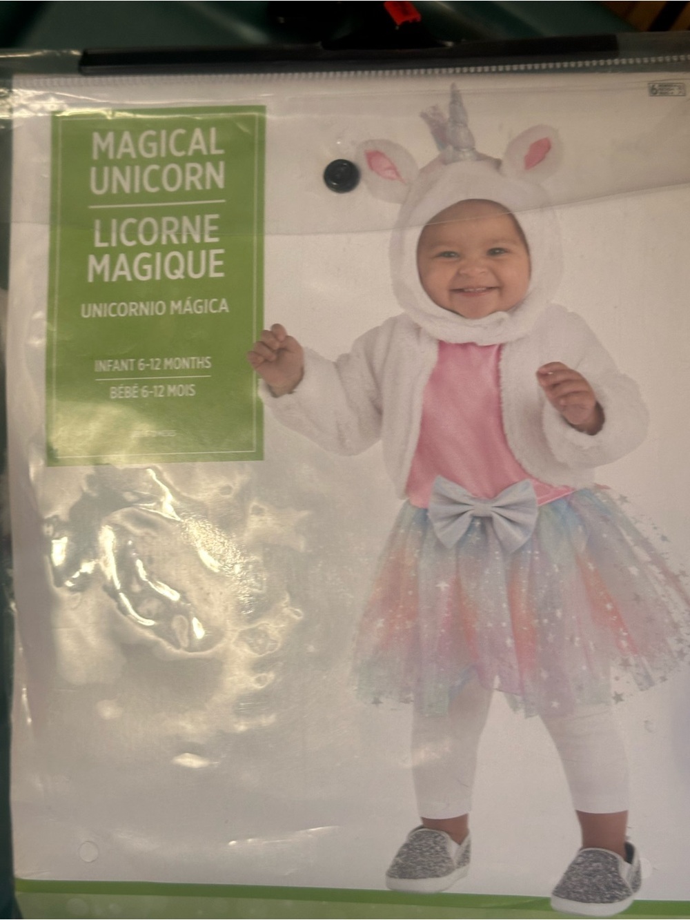 Magical Unicorn Infant Costume - White & Pastel-6/12 months NWT